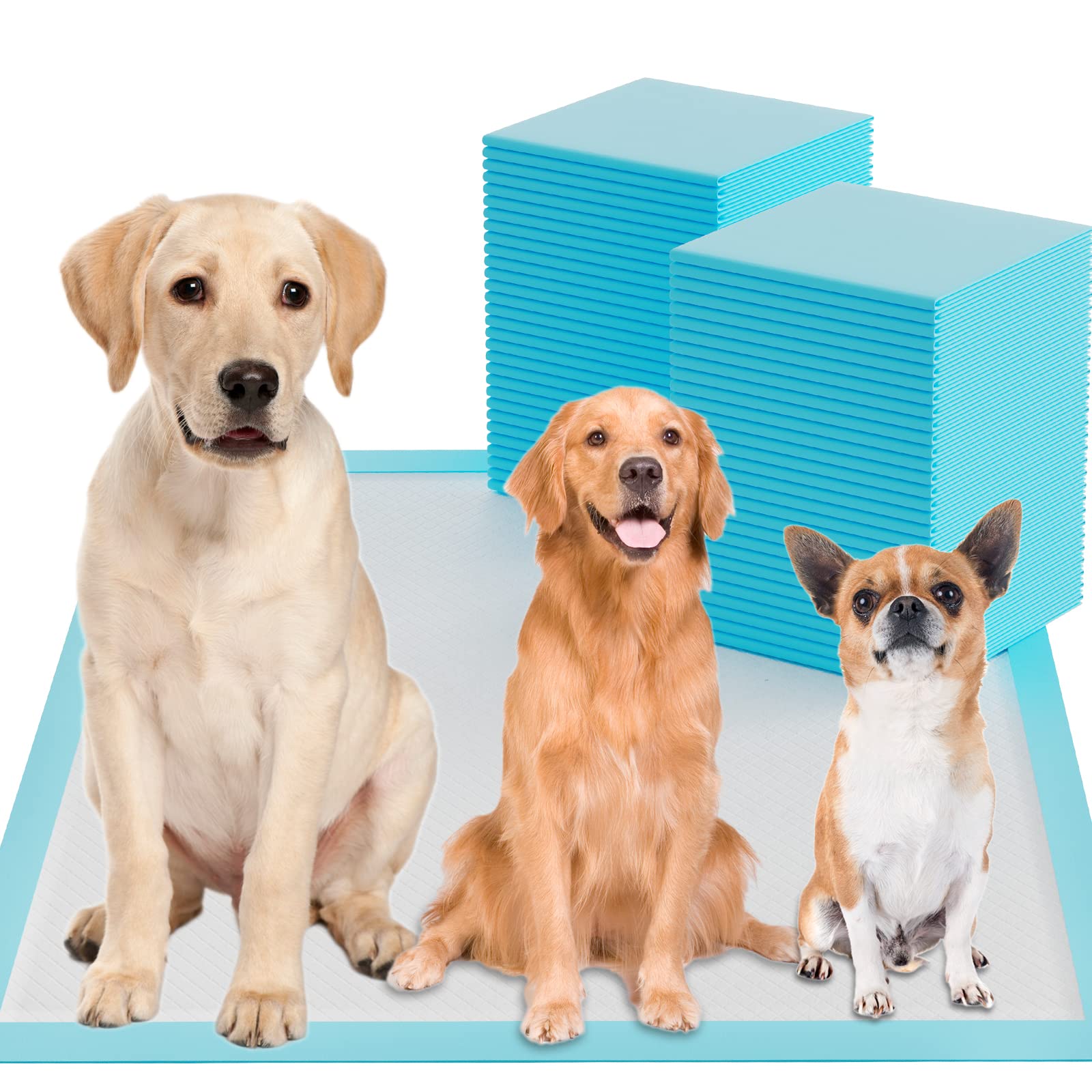 Puppy Pee Pads Extra Large 80x120 cm, 40 Pack Disposable Pet Piddle Pad and Potty Pads for Dogs, XXXL-Large Training Puppy Pee Pads Super Absorbent & Leak-Proof,6-Layer Design（80x120 cm）