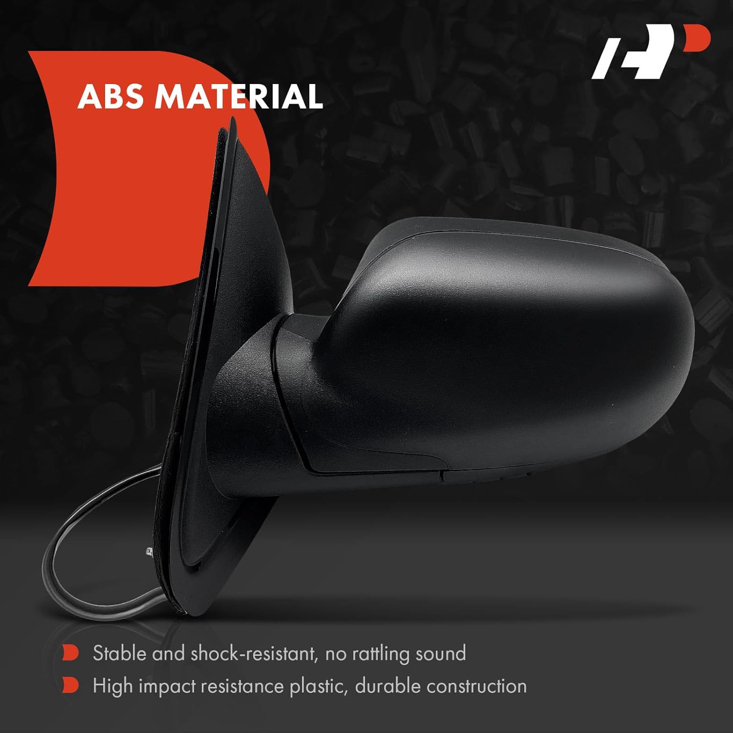 A-Premium Driver Side Power Door Mirror - Compatible with Chevrolet Trailblazer EXT & GMC Envoy XL XUV & Buick Rainier & Isuzu & Oldsmobile - Heated Manual Folding Black Outside Rear View Mirror