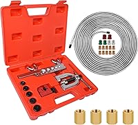 Vista 10 de Kit de línea de freno MuRealy de 3/16 pulgadas - Tubo de freno recubierto de cobre de 25 pies, rollo de tubo a prueba de óxido + 15 accesorios