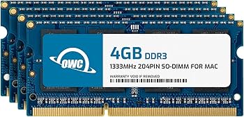 OWC 16.0GB (4 x 4GB) 1333MHz DDR3 SO-DIMM PC3-10600 204Pin SO-DIMM