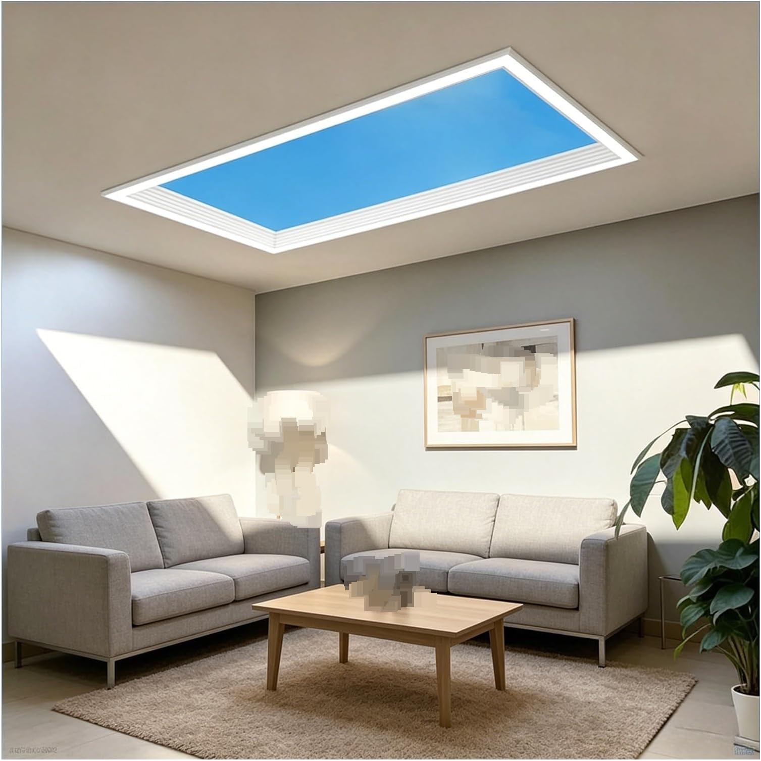 Lampe à effet ciel bleu gradable LED pour éclairer un loft sombre