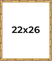 Vista 14 de Poster Palooza Marco de bambú dorado de 12 x 10 pulgadas de ancho, marco de madera maciza moldeado con plexiglás acrílico UV, respaldo de tablero