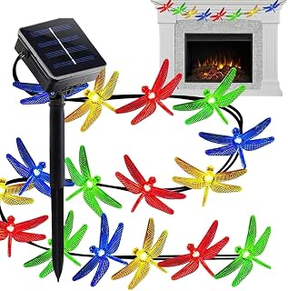 Guirnaldas luminosas solares al aire libre – Iluminación solar recargable para exterior,Linterna 8 modos impermeable para Pergola Store Camping-Car Árbol Valla