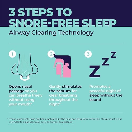 Miniatura 7 de Silent SNOOZ - Dilatador nasal antironquidos - Rejilla de nariz reutilizable con aroma a lavanda diseñada para detener los ronquidos (30 usos)