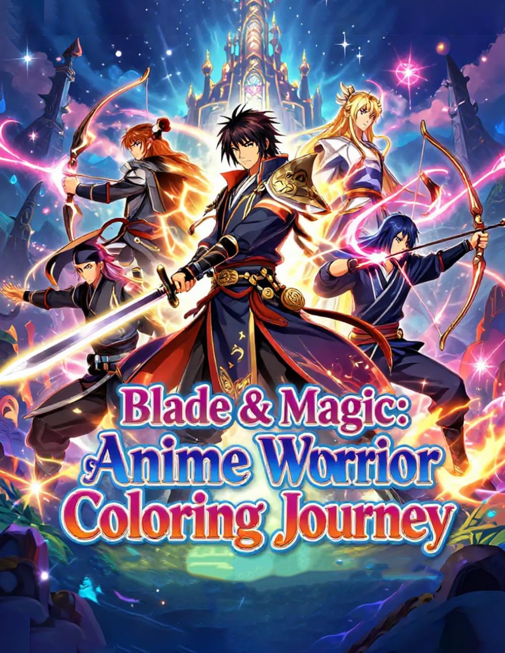Blade & Magic: Anime Warrior Coloring Journey: Color Epic Anime Warriors, Samurai, and Fantasy Heroes