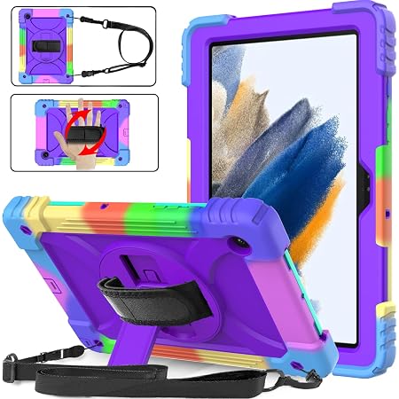 BMOUO Case for Samsung Galaxy Tab A8 10.5 inch 2022, Galaxy Tab A8 Case,  Shockproof [Swivel Stand] [Shoulder Hand Strap] Kids Case for Samsung  Galaxy Tab A8 10.5” 2022 (SM-X200/X205/X207), Purple : Electronics