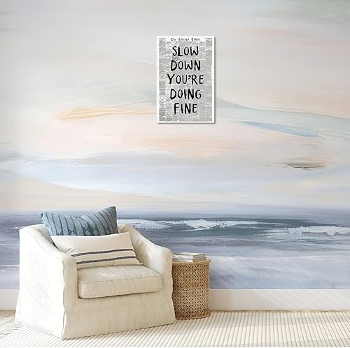 Miniatura 8 de Póster retro con texto "Slow Down You'Re Doing" ("Slow Down You'Re Doing") con letras en blanco y negro con letras en blanco y negro, arte de pared,
