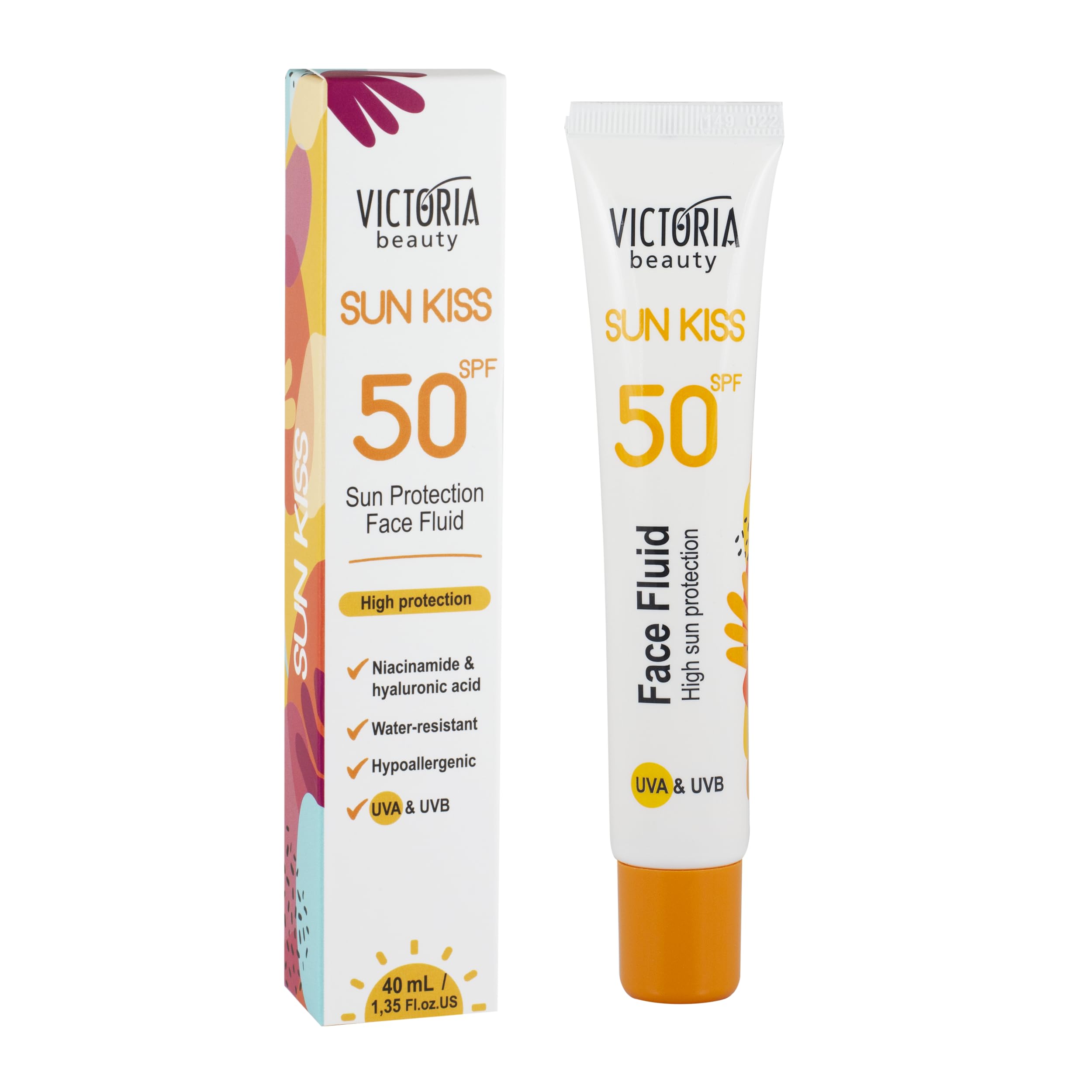 Victoria Beauty Sun Kiss SPF 50 Sunscreen for Face, Face Suncream and Facial Moisturiser with Niacinamide