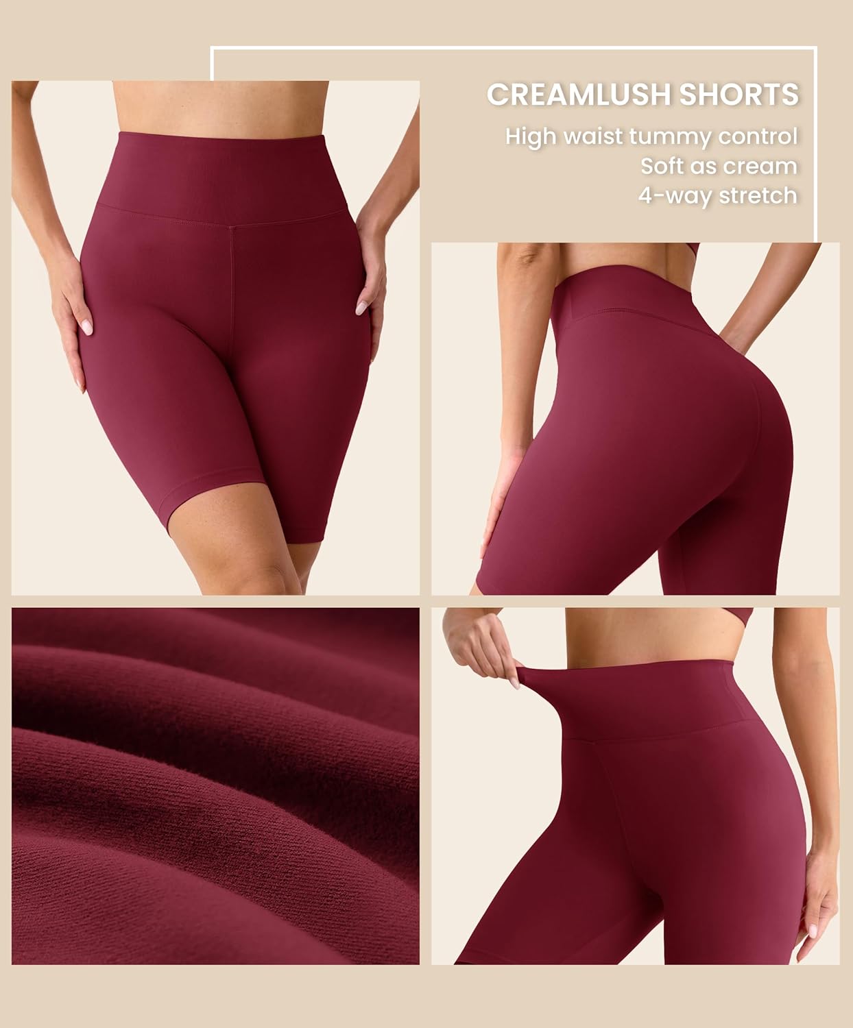 VALANDY Creamlush 3 Pack Biker Shorts for Women -8" High Waisted Soft Stretchy Spandex Athletic Yoga Shorts - Image 4