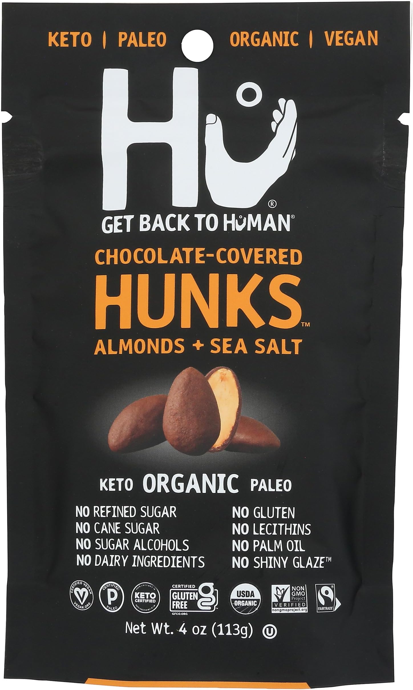 HU KITCHEN Chocolate Covered Almonds, 4 OZ