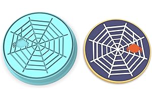 Spider in Web Cookie Cutter & Stamp