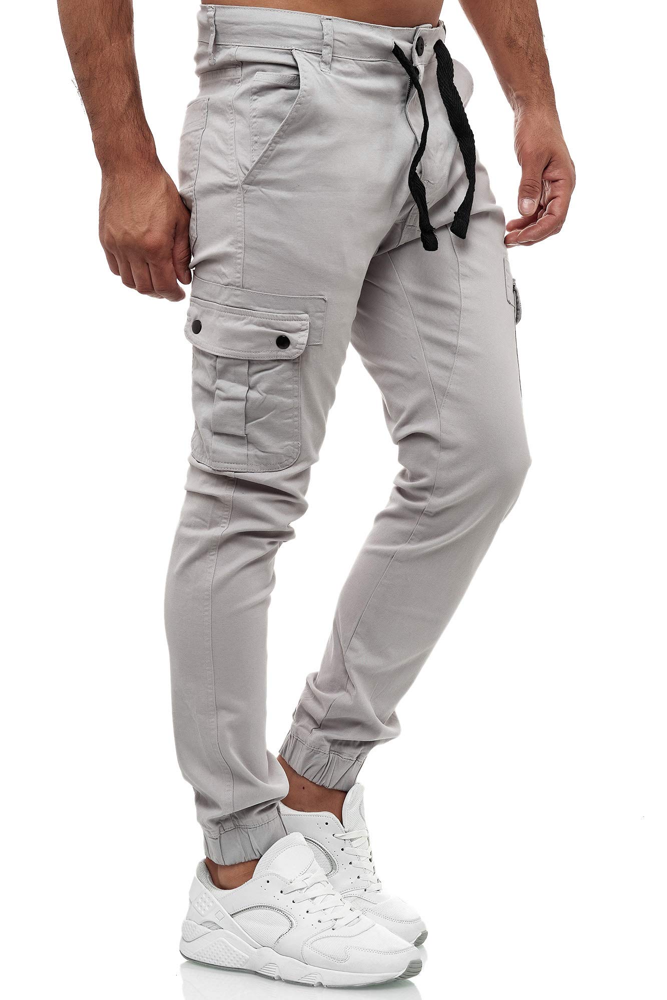 Tazzio Pantaloni cargo da uomo Jogger Chino Regular Fit Jeans 18525