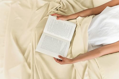 Vista 49 de Juego de sábanas Split King de 7 piezas, sábanas transpirables y refrescantes, sábanas de hotel, bolsillos profundos, ajuste fácil, suaves y sin