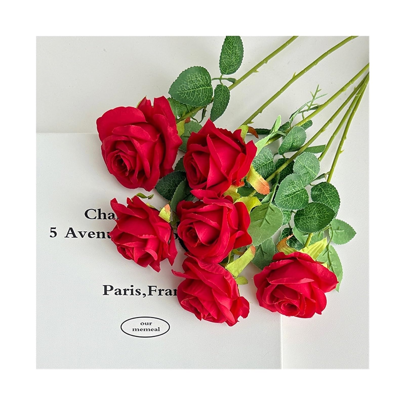 UBOHUZ 15PCS Rose Pink Artificial Roses Fake Flowers With Stems For DIY Wedding Bouquets Bridal Centerpieces Arrangements Tables Decorations for Wedding Bridal Bouquet(Color 8)