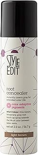 STYLE EDIT Light Brown Root Concealer Touch Up Spray - Temporary And Instantly Covers Grey Hair, Pack of 1