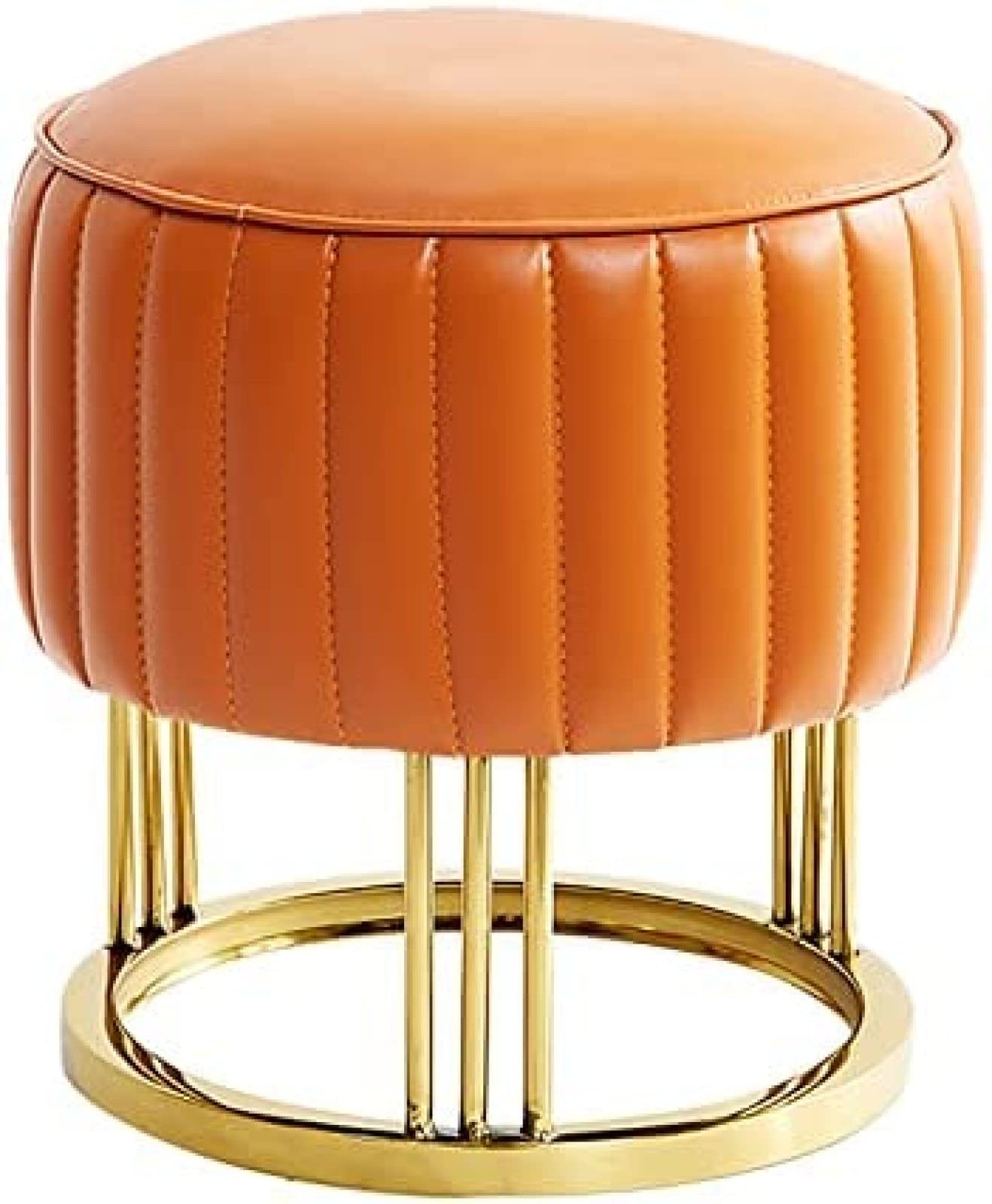 Tabouret à chaussures pour salon et chambre avec assise en cuir confortable