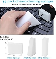 Vista 2 de Paquete de 50 borradores de esponja mágica, esponja multifuncional para limpieza del hogar para muebles, esponjas de limpieza de melamina extra