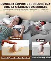 Vista 6 de Cozyplayer Almohada cervical para el cuello verdaderamente refrescante para aliviar el dolor, almohada ergonómica para dormir de lado para soporte