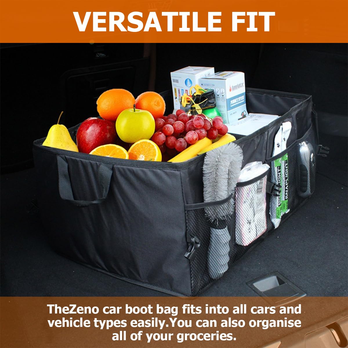 Organisateur Coffre Voiture Pliable - Tissu Oxford Imperméable - 56x40x26cm