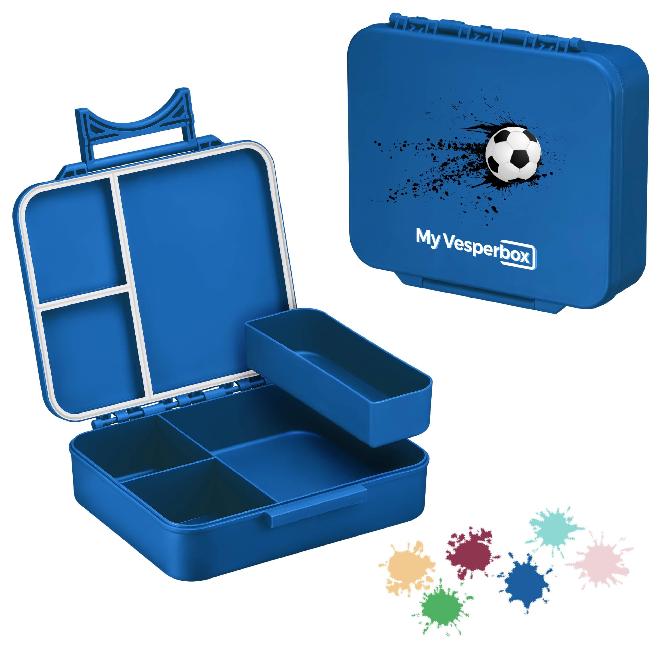 My Vesperbox – LIV - Bento Box Kinder - Made in Germany - Model 2026 - Bruchsicher - Biobasierend - Auslaufsicher & Unterteilt - BPA Frei - extrem robust - Lunchbox – Brotdose mit Fächern - Jausenbox