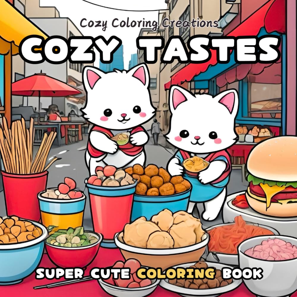 Cozy Tastes: Super Cute Coloring Book for Adults & Teens: A Delightful Journey Through Comforting Flavors and Heartwarming Treats (Original Cozy Coloring Creations)