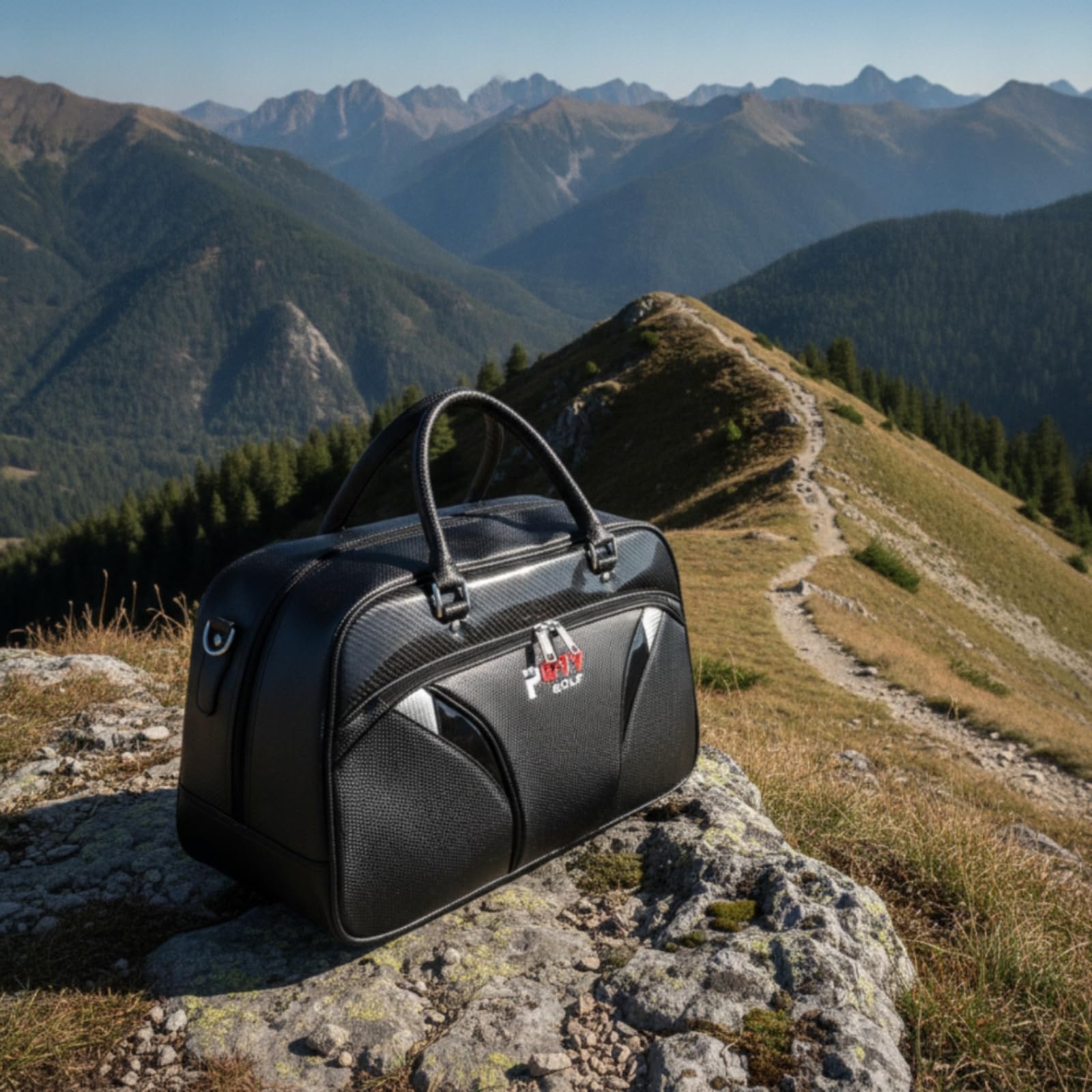 rockible Custodia da Golf da Esterno Borsa da Viaggio Sportiva Borsa Porta Attrezzatura Borsa Trasporto Accessori in Pelle PU con Maniglie Resistenti E