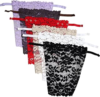 Full Lace Camisole Clip-on Cleavage Cover Sheer Mock Snappy Bra Insert Overlay Modesty Panel Vest