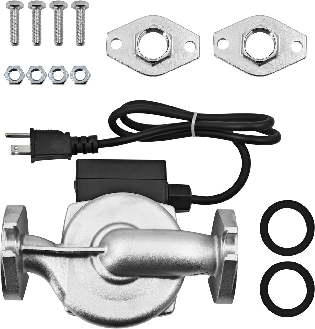 009-BF5-J 1/8HP Stainless Steel Cartridge Circulating Replacement for 009-F5 009-BF5 Circulating Pump 115V 150PSI 10GPM Single Phase for Open-loop Solar Heating and Light Commercial Domestic Water