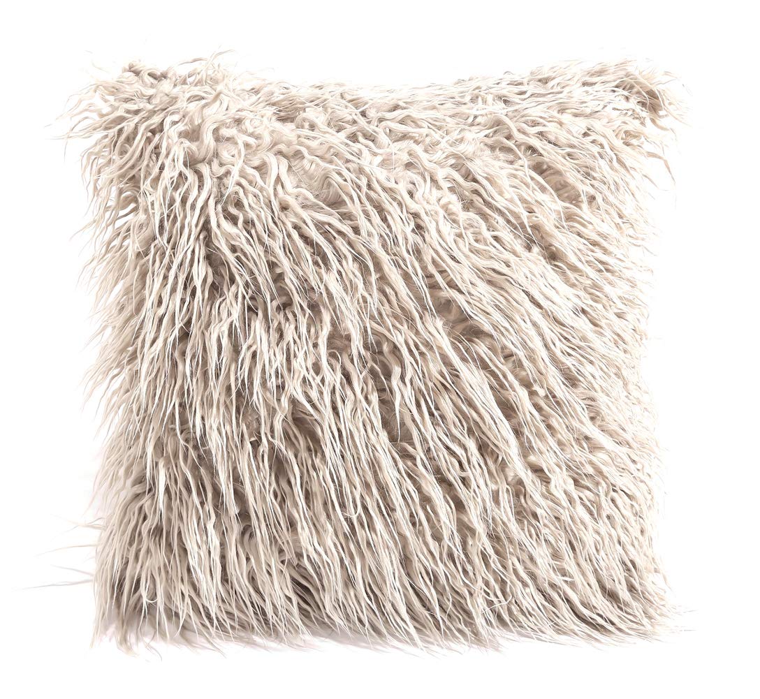 Amazon.co.jp: クッションカバー ロングファー フェイクファー