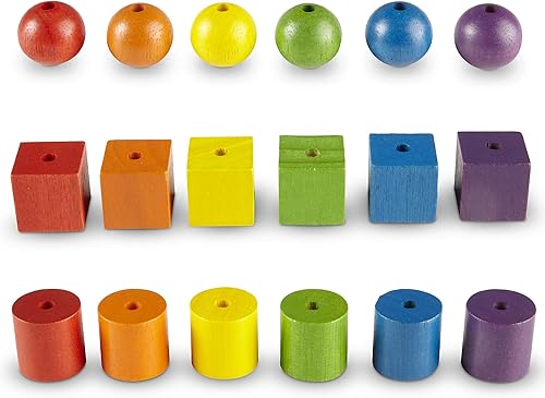 Miniatura 4 de Learning Resources Cuentas en un cubo, juego de 110, a partir de 3 años, cuentas de cordones, habilidades motoras finas, suministros de regreso a la