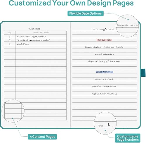 Miniatura 3 de Paquete de 8 cuadernos rayados para trabajo, viajes, universidad (tamaño A5, papel grueso de 3.53 ozyd) Bloc de notas de tapa dura a rayas clásicas