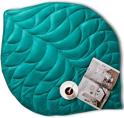 Kaisa Manta de regazo con peso refrescante para adultos (7 libras, 41 x 53 pulgadas), manta de microfibra transpirable con peso lavable a máquina,