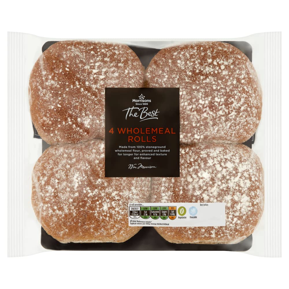 Morrisons The Best Wholemeal Bread Rolls 4 pack