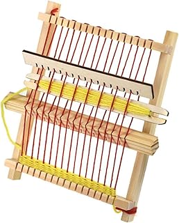 DIY Mini Kit de tear de madeira feito à mão Máquina de tecelagem DIY Feito à mão Conjunto de ferramentas de tecido para iniciantes
