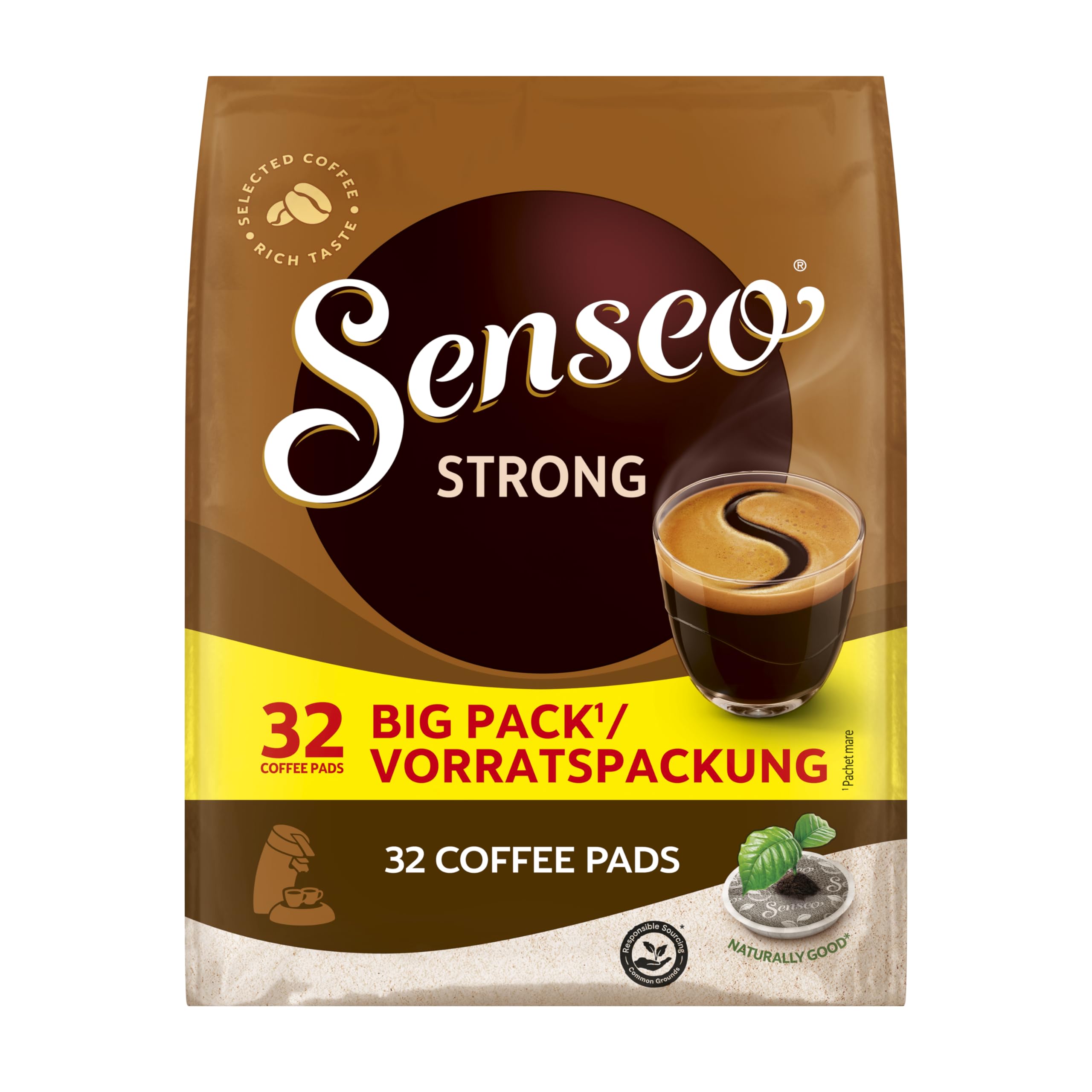 Senseo Pads Strong, Vorratspackung, 5 x 32 Getränke, 160 Kaffeepads