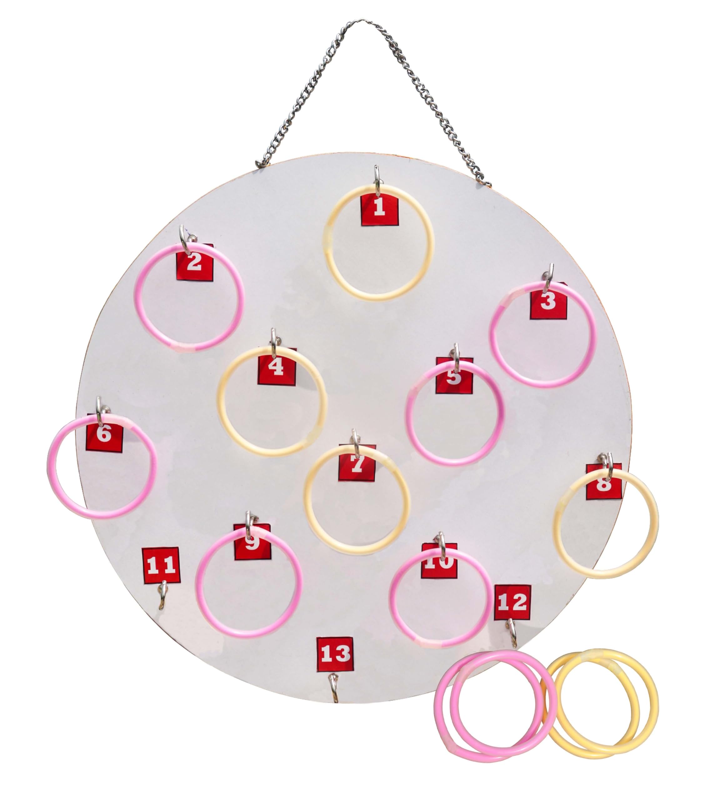 Homecute Wall Hanging Wooden Ring Toss Game, Hook Ring Toss Outdoor & Indoor Game for Kid’s, Adult, Family & Friends, Party Games, Unique Gifts for Boys and Girls.-image-4