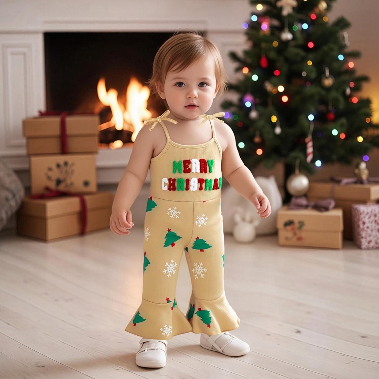 ZAXARRA Toddler Baby Girl Clothes Baby Girl Jumpsuit Romper Baby Overalls Straps Bell-Bottom Pants Baby Fall Summer Outfits - Image 5