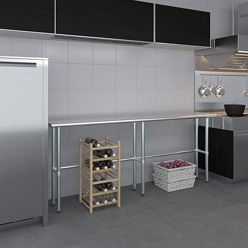 Vista 252 de Mesa de trabajo de acero inoxidable AmGood