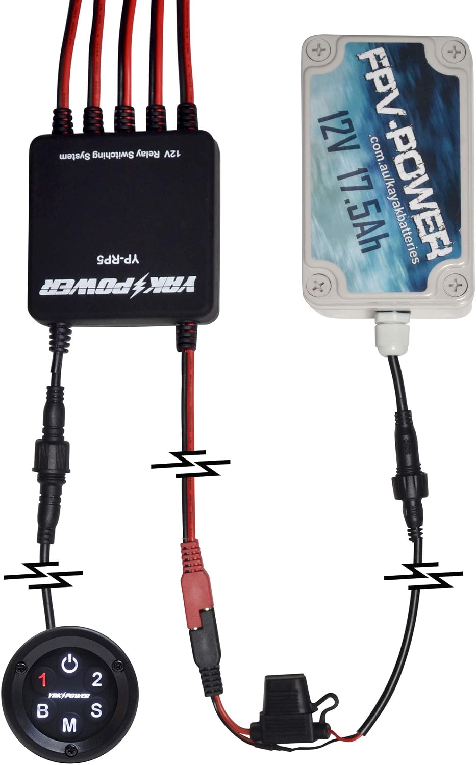 Yak-Power 12 Battery Terminal Connector with SAE to FPV Battery Connector"