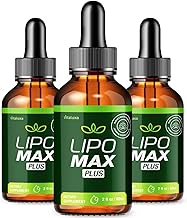 (3 Pack) Lipo Max Drops Lipomax Advanced Liquid Drop Formula Maximum Strength Overall Health & Wellness Supplement, Official LipoMaxx Premium Blend All Natural Daily Support (6oz / 90 Servings)