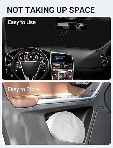 Miniatura 9 de Proadsy Parasol plegable para parabrisas delantero, visera solar, ajuste personalizado, accesorios para Volvo XC60 2010-2017, actualización 2023