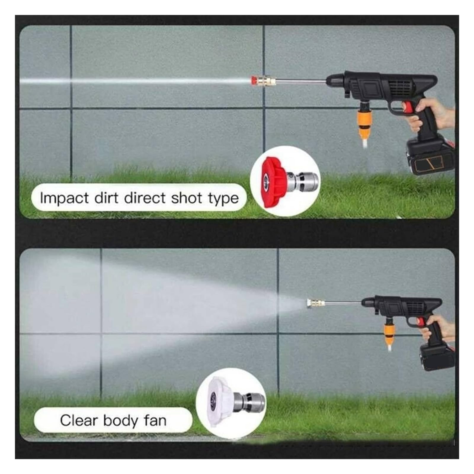 Pistola For La Pulizia Della Rondella Ad Alta Pressione Portatile Acqua Elettrica Senza Fili For Lavaggio A Schiuma For Auto Ricaricabile For Da Giardino Potente Getto A Pressione