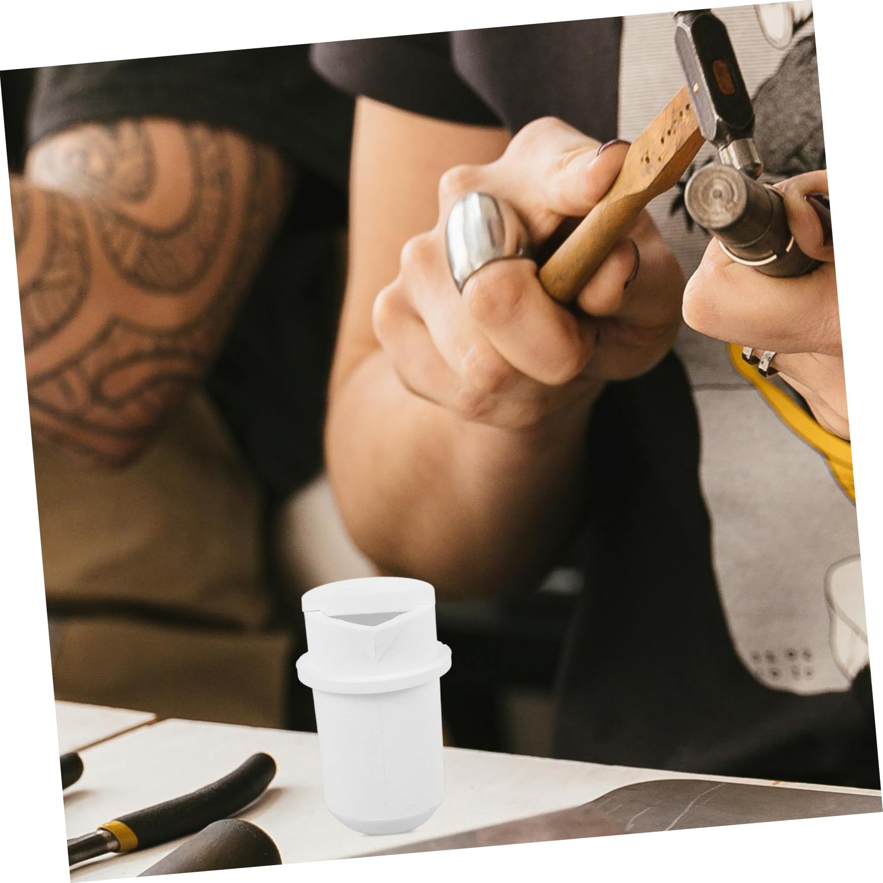 ULTECHNOVO 5piezas Crisol De Cuarzo Para Fundir Metales Tazón Resistente Altas Temperaturas Con Tapa Para Molde De Fusión Para Joyería y Metalurgia