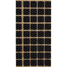 Gedotec Non-Slip Pads 28 x 28 mm Black Felt Gliders Self-Adhesive 4-5 mm Thick - Pack of 15 - Felt Square - Made in Europe - Odourless Floor Protectors for Chairs, Tables and Furniture