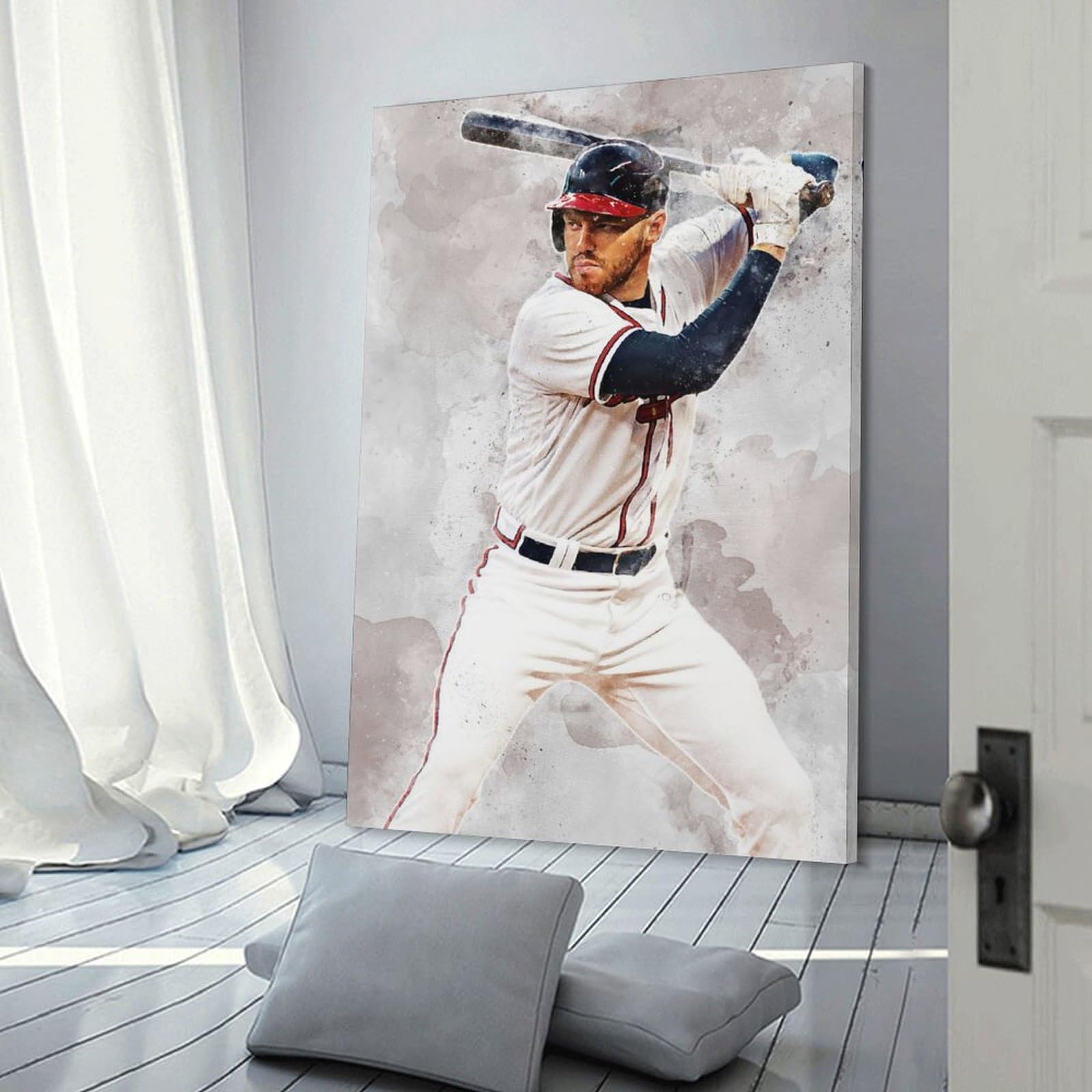 Amazon.co.jp: フレディ フリーマン 野球選手 壁装飾 絵画 スポーツ 
