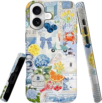 Compatible with iPhone 17,Durable & Shockproof Phone Case Cover Design - Italian Summer Lemon Collage
