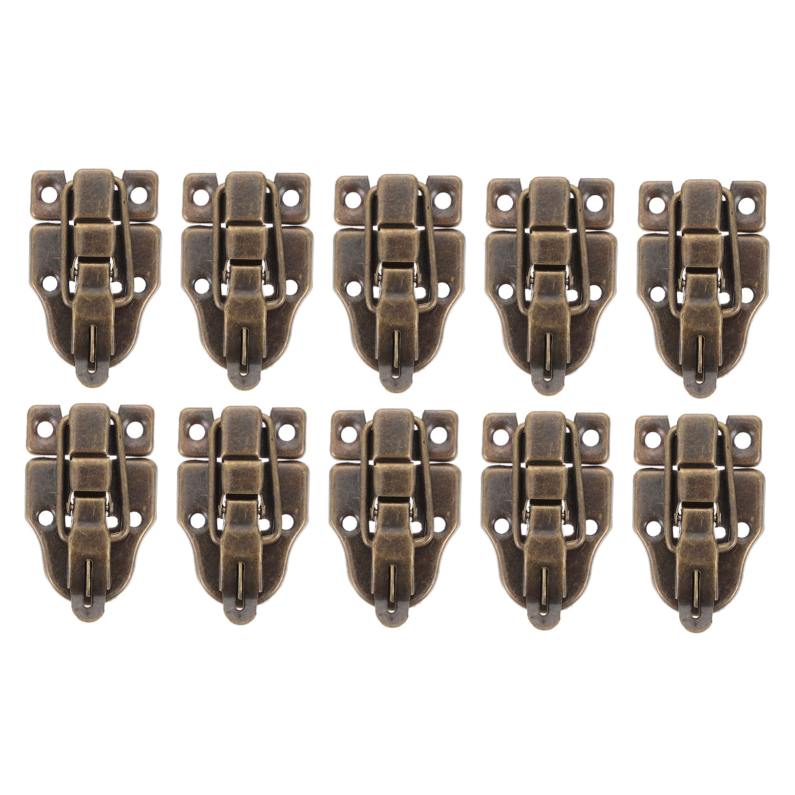 10pcs Wooden Box Lock Jewelry Boxes Toggle Bronze Vintage Trunk Case Hasps Duckbilled Hasp Garage Door Roller Wheels Case Latches Jewelry Case Toggle Hasp Antique Hasps Iron BUTIFULSIC