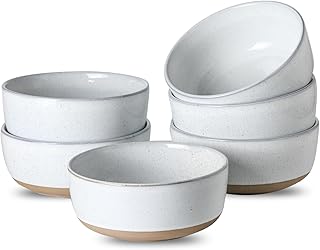 Ceramic Soup Bowls Set of 6,30 Ounce Stoneware Cereal Bowl,Porcelain Nes...