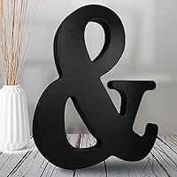 Vista 30 de AOCEAN Letras de madera negra de 8 pulgadas, letras de madera sin terminar para decoración de Halloween, letras decorativas de pie, decoración