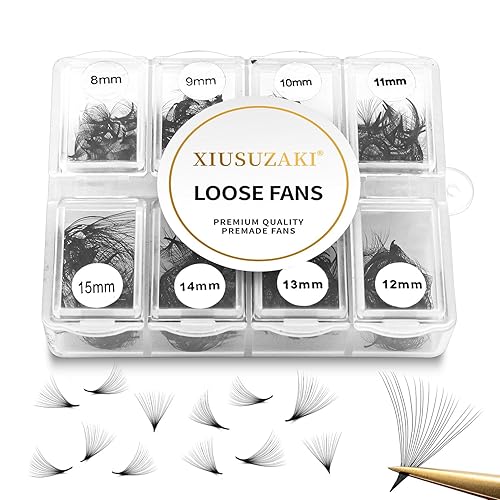 Miniatura 33 de Extensiones de pestañas marrones 4D en forma de W, Extensiones de pestañas de 0.07 mm de grosor, rizado D, 8 mm, Extensiones de pestañas